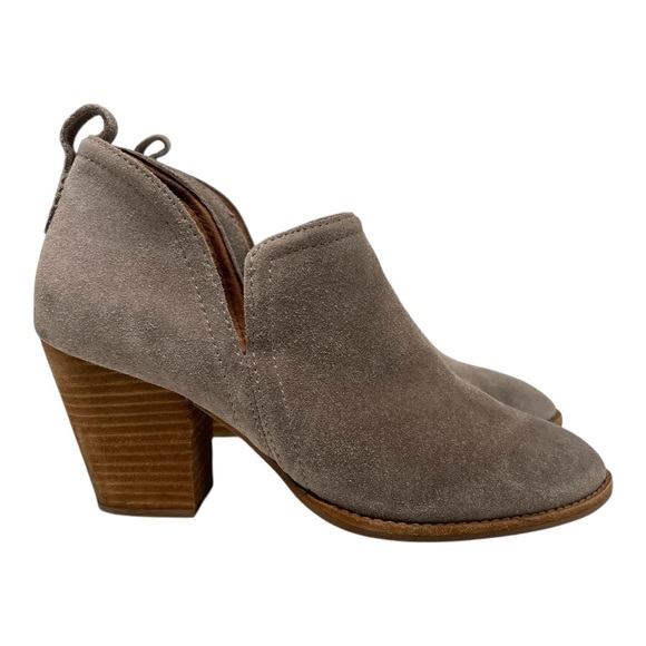 Jeffrey Campbell Rosalee Taupe Gray Suede Leather Ankle Booties Women’s 9.5 - Picture 5 of 13